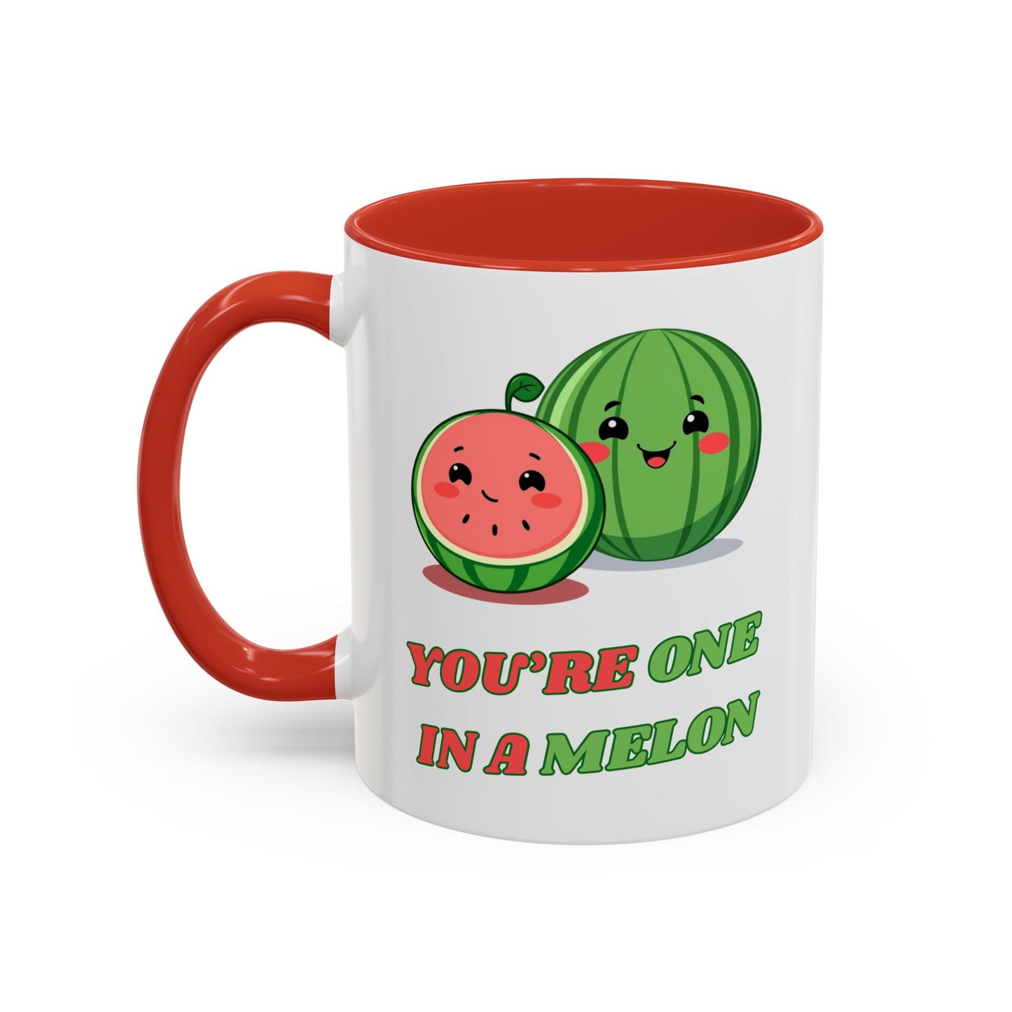 Cute Watermelon Coffee Mug - You're One in a Melon, Gift for Fruit Lovers, Summer Vibes, Inspirational Mug, Kitchen Decor