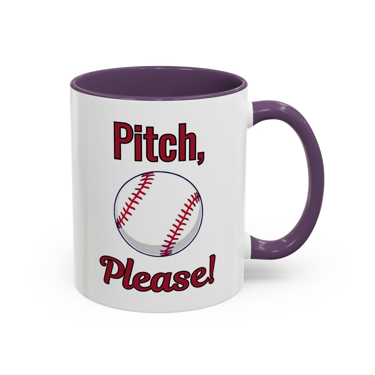 Baseball-Themed Coffee Mug, Pitch Please! Mug, Sporty Gift for Baseball Fans, Fun Drinks for Game Day, Unique Coffee Cup