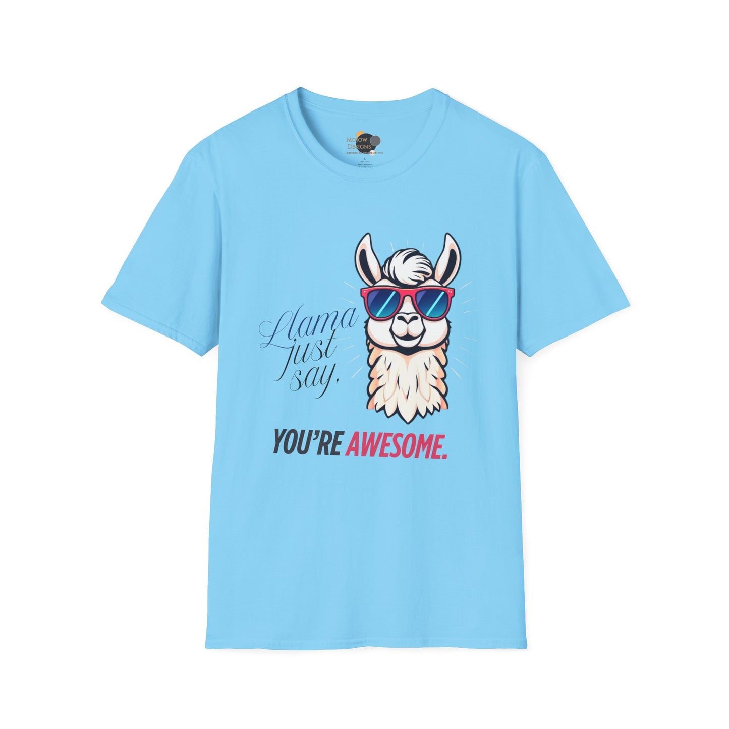 Llama Awesome Unisex T-Shirt | Funny Gift, Summer Apparel, Cute Animal Tee, Youth and Adult Clothing, Birthday Present