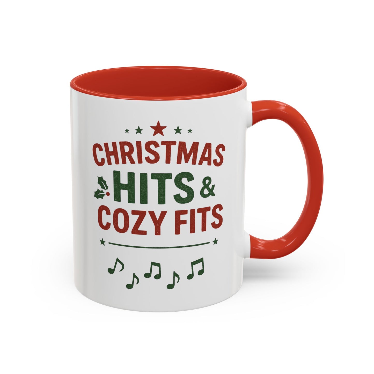 Christmas Hits & Cozy Fits Coffee Mug — Holiday Music & Cozy Outfit Gift