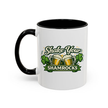 Shake Your Shamrocks Coffee Mug — St. Patrick's Day Beer & Shamrock Accent Mug