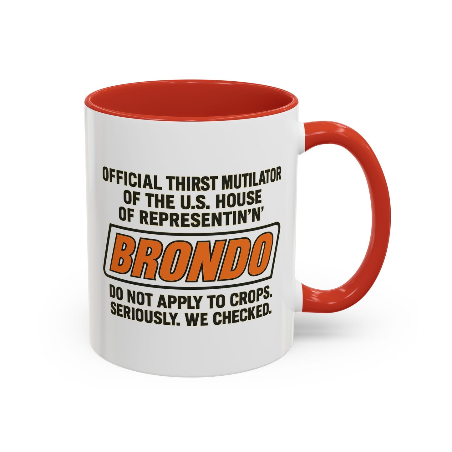 Brondo Accent Coffee Mug - Funny Gift for Coffee Lovers, Unique Office Mug, Gag Gift for Friends, Quirky Kitchenware, Novelty Drinkware