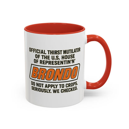 Brondo Accent Coffee Mug - Funny Gift for Coffee Lovers, Unique Office Mug, Gag Gift for Friends, Quirky Kitchenware, Novelty Drinkware