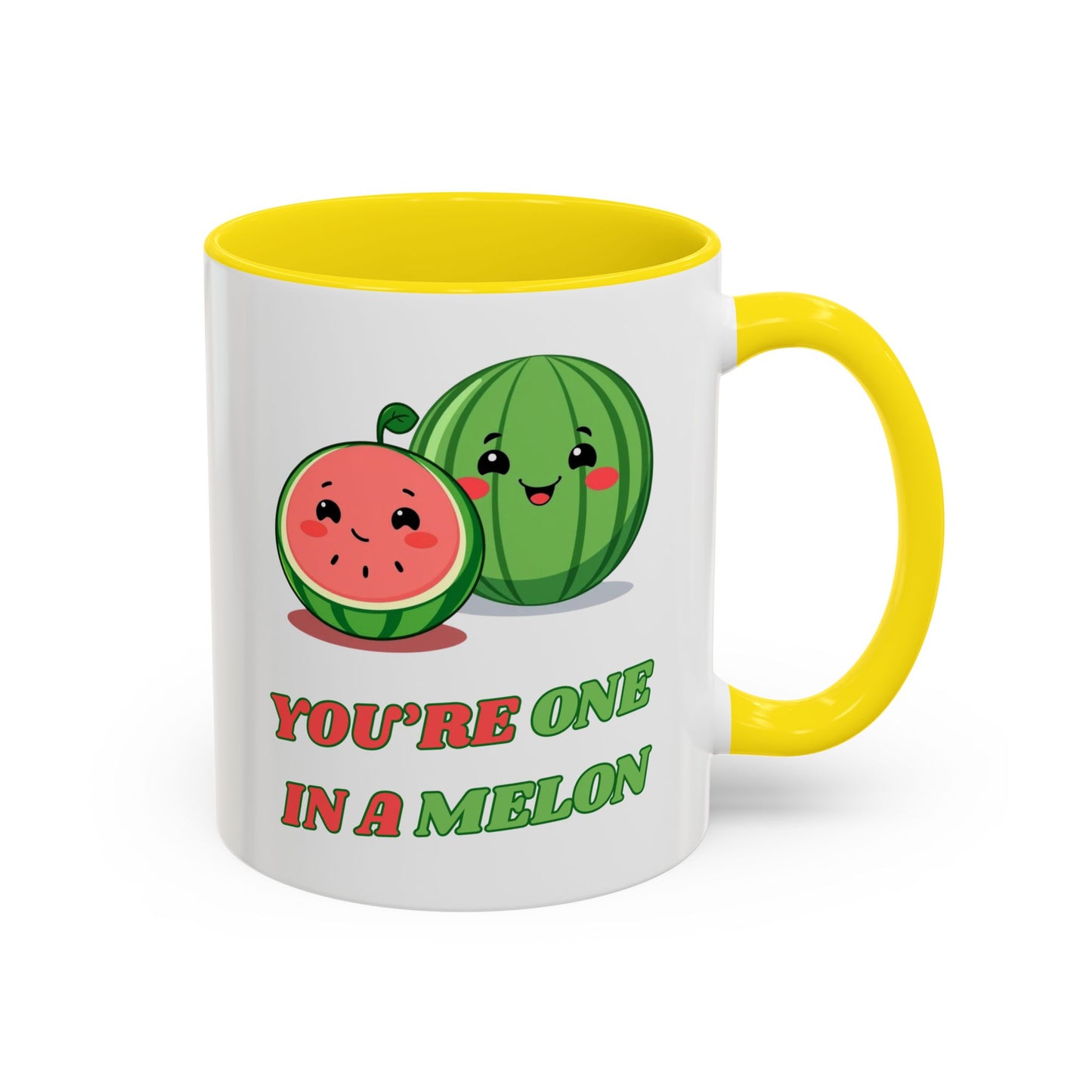 Cute Watermelon Coffee Mug - You're One in a Melon, Gift for Fruit Lovers, Summer Vibes, Inspirational Mug, Kitchen Decor