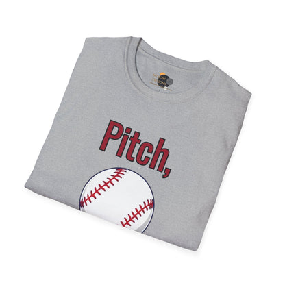 Baseball-Themed Unisex Softstyle T-Shirt, Perfect for Game Days, Sporty Gift, Summer Casual Wear, Unique Baseball Fan Apparel