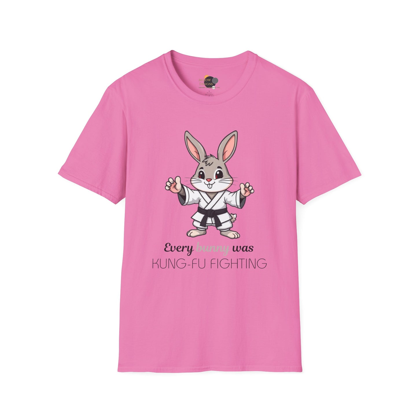 Every Bunny Was Kung-Fu Fighting T-Shirt, Unisex Martial Arts Tee, Funny Animal Shirt, Easter Apparel, Gift for Kids and Adults, Spring Time