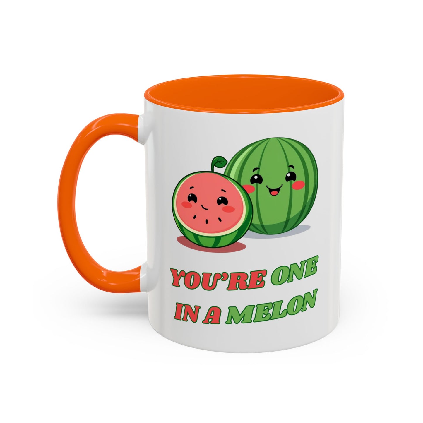 Cute Watermelon Coffee Mug - You're One in a Melon, Gift for Fruit Lovers, Summer Vibes, Inspirational Mug, Kitchen Decor