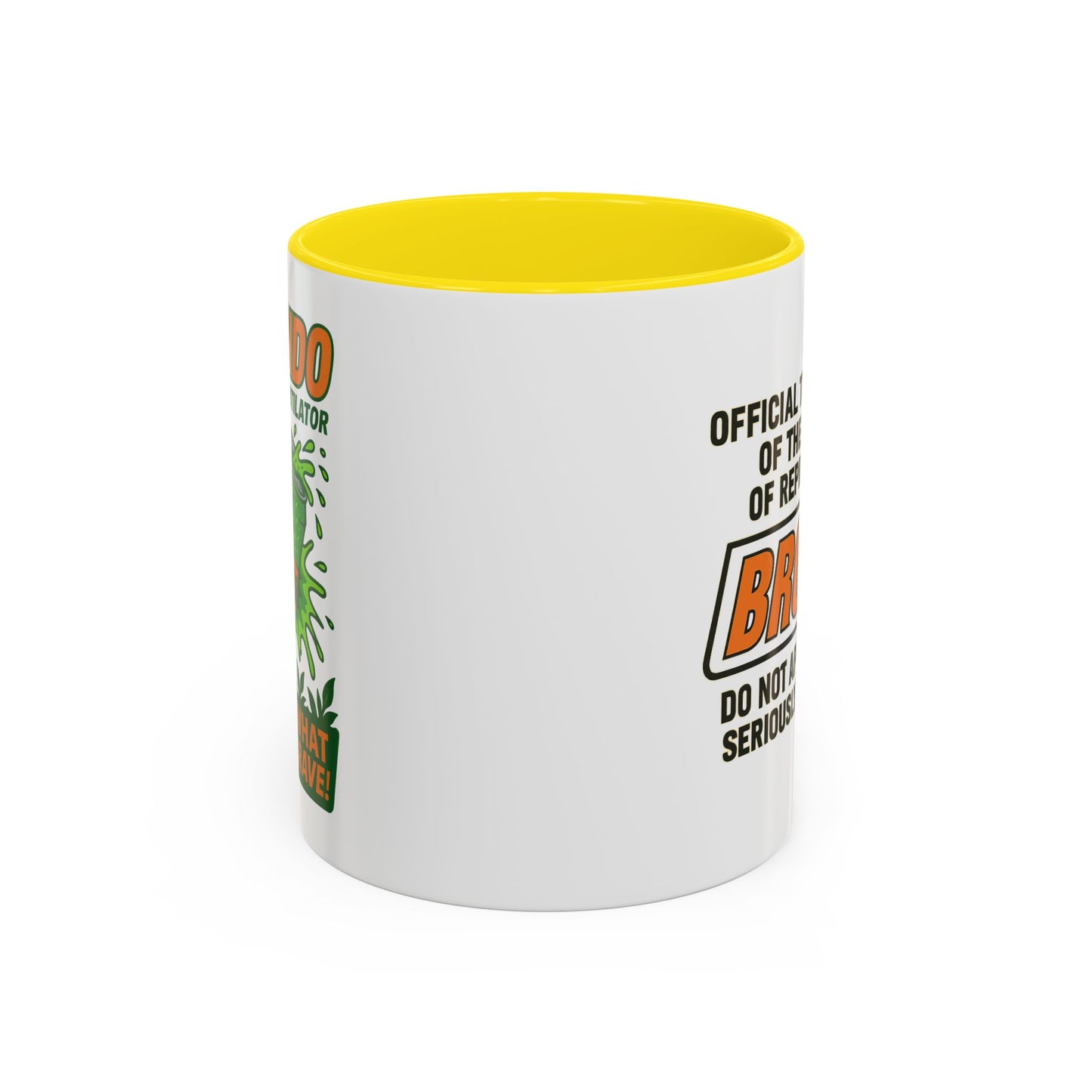 Brondo Accent Coffee Mug - Funny Gift for Coffee Lovers, Unique Office Mug, Gag Gift for Friends, Quirky Kitchenware, Novelty Drinkware