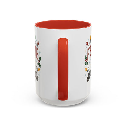 Festive AF Coffee Mug — Holiday Lights & 'And Fantastic' Design Christmas (11/15oz)