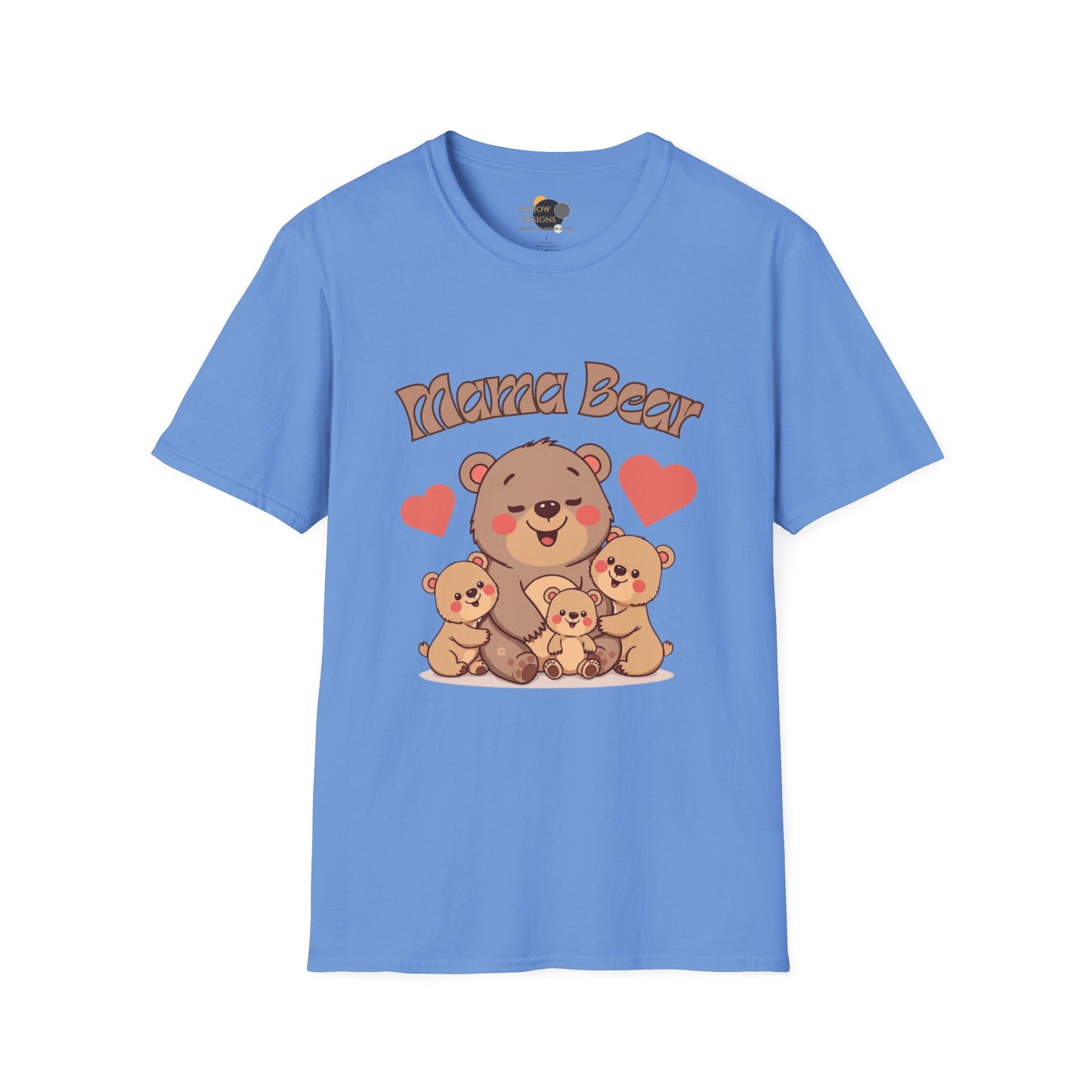 Mama Bear Family T-Shirt - Cute Graphic Tee for Moms, Perfect Gift for Mother's Day, Family Gatherings, Birthdays, Animal Lovers