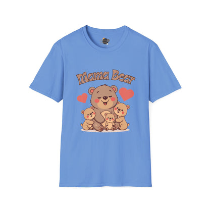 Mama Bear Family T-Shirt - Cute Graphic Tee for Moms, Perfect Gift for Mother's Day, Family Gatherings, Birthdays, Animal Lovers