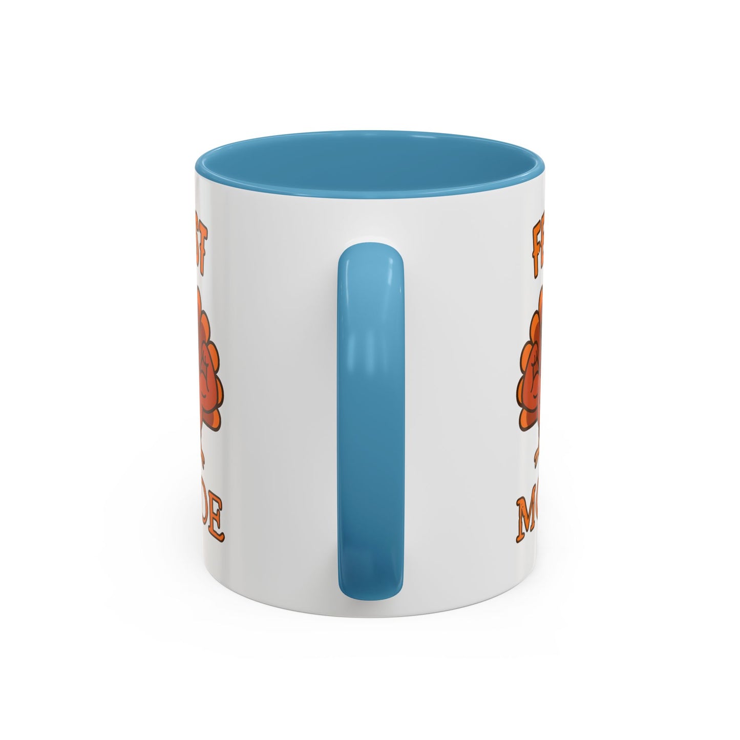 Thanksgiving Feast Mode Coffee Mug, Fun Turkey Mug, Holiday Coffee Cup, Unique Gift for Food Lovers, Fall Celebration Drinkware