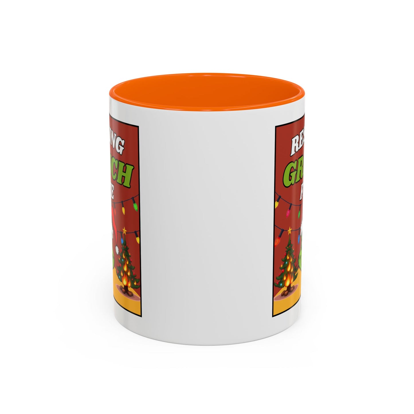 Resting Grinch Face Coffee Mug — Holiday Funny Christmas Mug