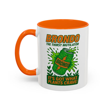 Brondo Accent Coffee Mug - Funny Gift for Coffee Lovers, Unique Office Mug, Gag Gift for Friends, Quirky Kitchenware, Novelty Drinkware