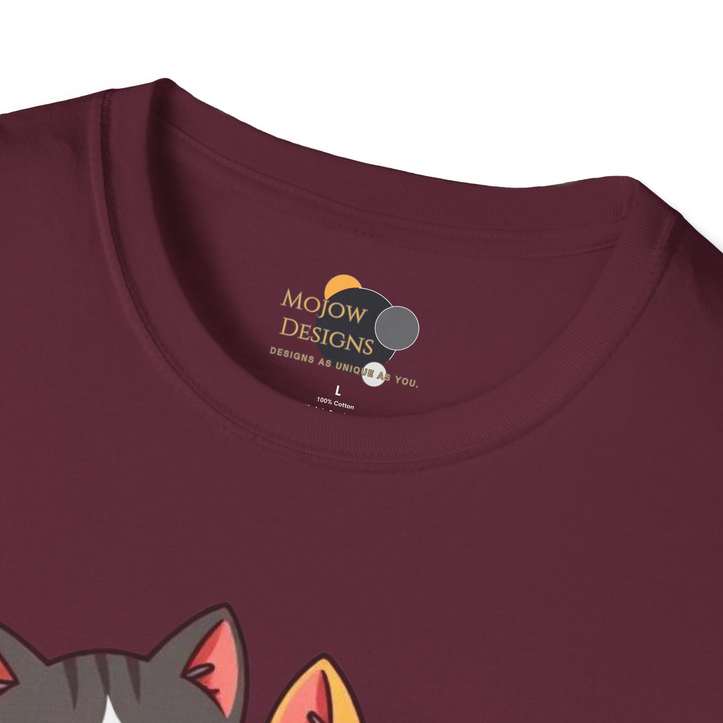 Cute Cat Noodle Lovers Unisex Softstyle T-Shirt, Pet Lover Gift, Casual Top, Fun Gift for Foodies, Anime Inspired Tee