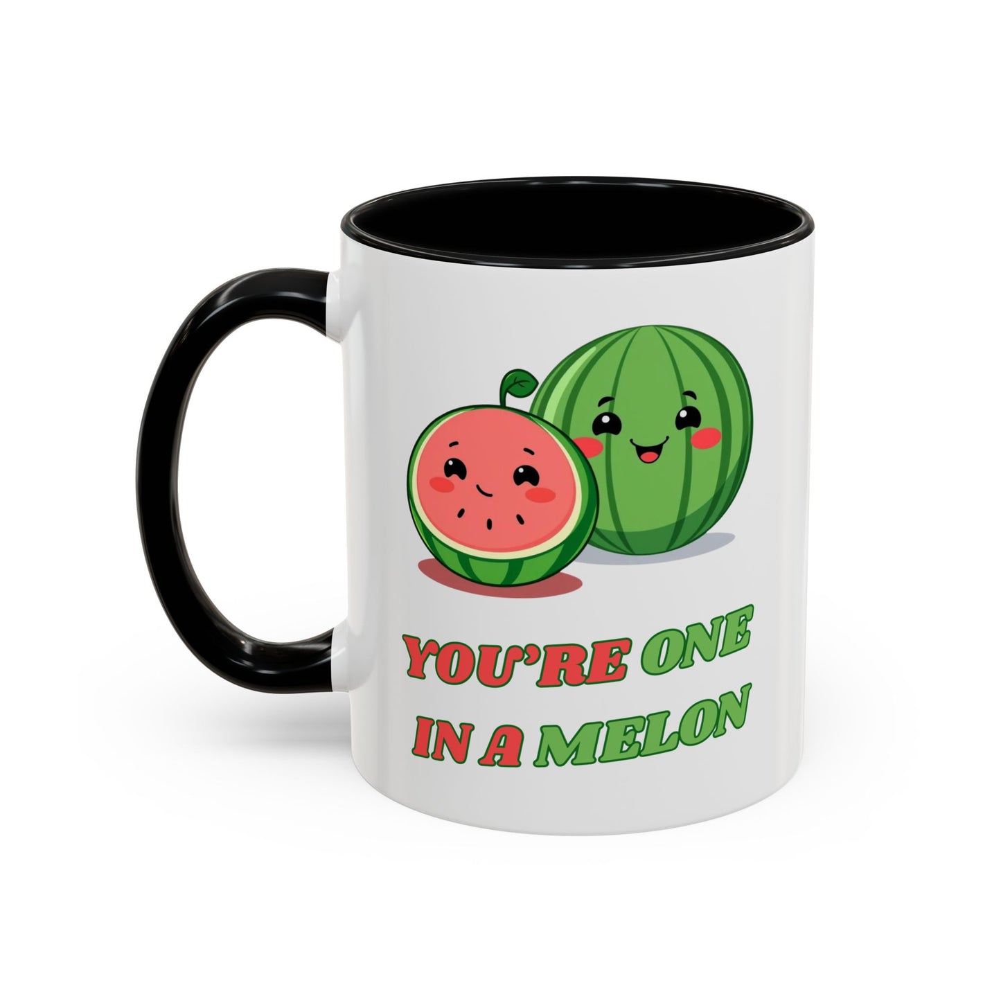 Cute Watermelon Coffee Mug - You're One in a Melon, Gift for Fruit Lovers, Summer Vibes, Inspirational Mug, Kitchen Decor