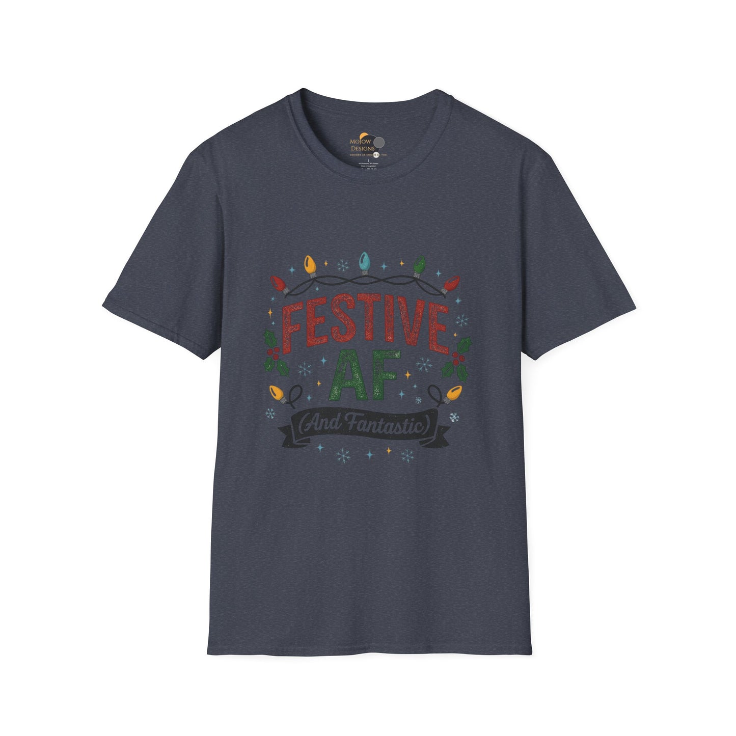 Festive AF Christmas T-Shirt — Holiday Lights & Cheer Tee