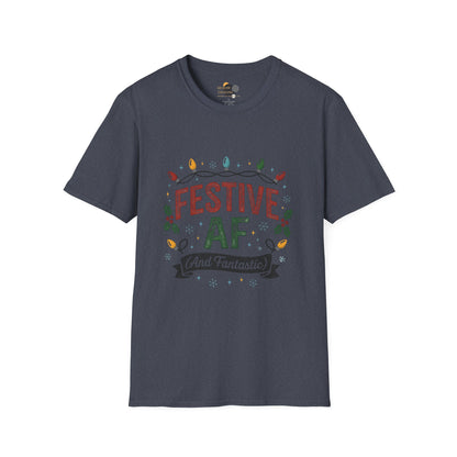 Festive AF Christmas T-Shirt — Holiday Lights & Cheer Tee