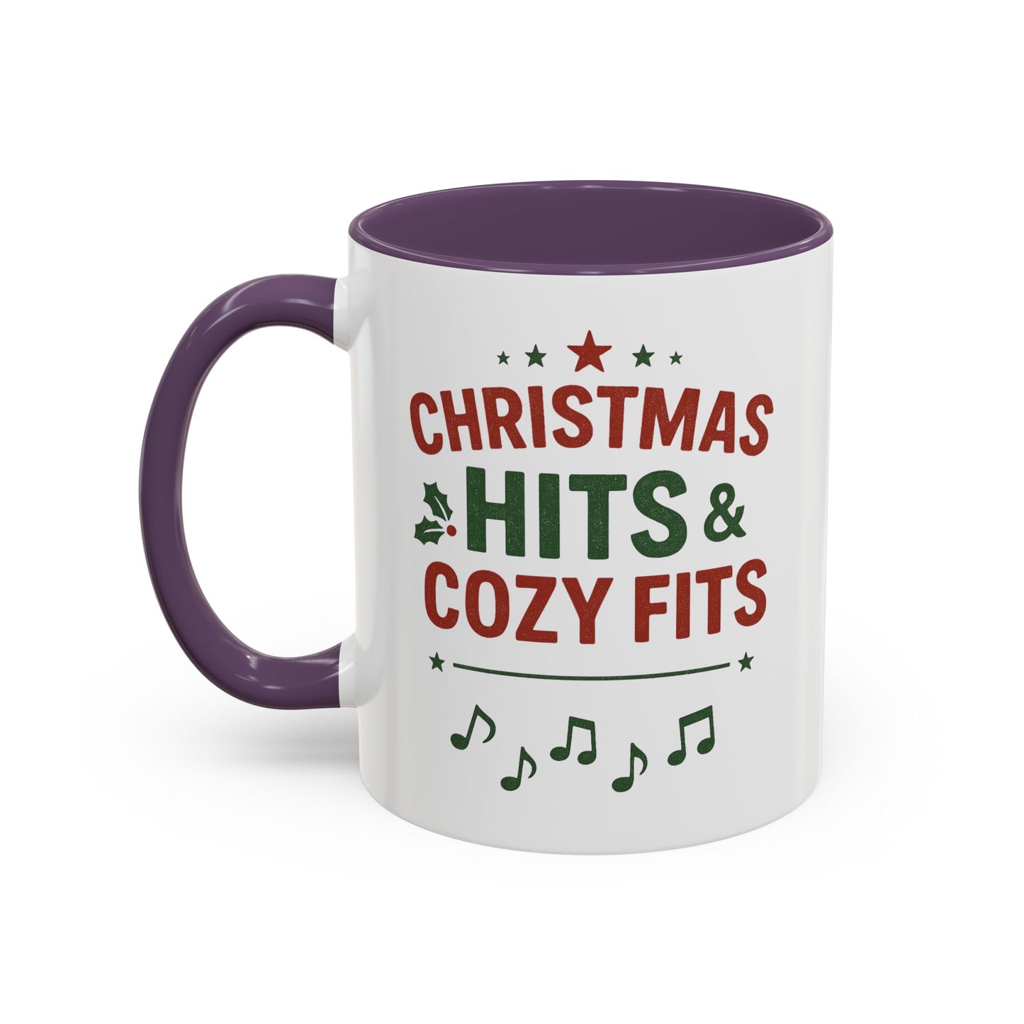 Christmas Hits & Cozy Fits Coffee Mug — Holiday Music & Cozy Outfit Gift