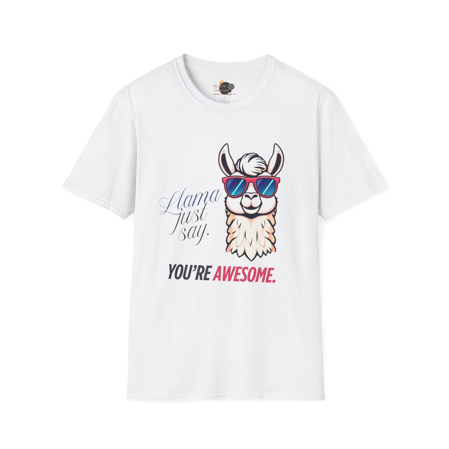 Llama Awesome Unisex T-Shirt | Funny Gift, Summer Apparel, Cute Animal Tee, Youth and Adult Clothing, Birthday Present
