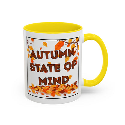 Autumn State of Mind Coffee Mug, Fall Decor Mug, Seasonal Gift, Cozy Beverage Mug, Halloween Coffee Cup, Pumpkin Spice Lover Gift