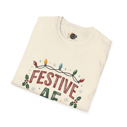 Festive AF Christmas T-Shirt — Holiday Lights & Cheer Tee