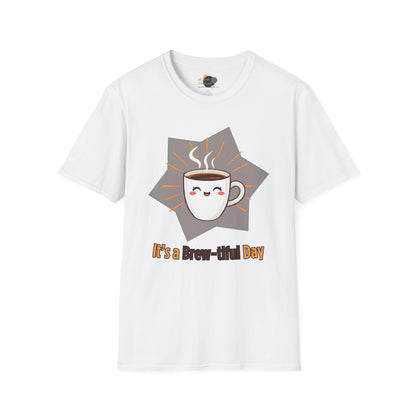 Unisex Coffee Lover T-Shirt, It's a Brew-tiful Day Tee, Gift for Baristas, Cute Coffee Shirt, Casual Everyday Wear, Birthday Gift
