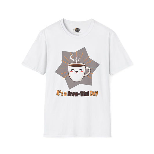 Unisex Coffee Lover T-Shirt, It's a Brew-tiful Day Tee, Gift for Baristas, Cute Coffee Shirt, Casual Everyday Wear, Birthday Gift