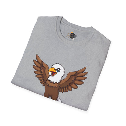Unisex Softstyle T-Shirt, Just Winging It Tee, Casual Bird Graphic Shirt, Funny Gift for Bird Lovers, Inspirational Apparel