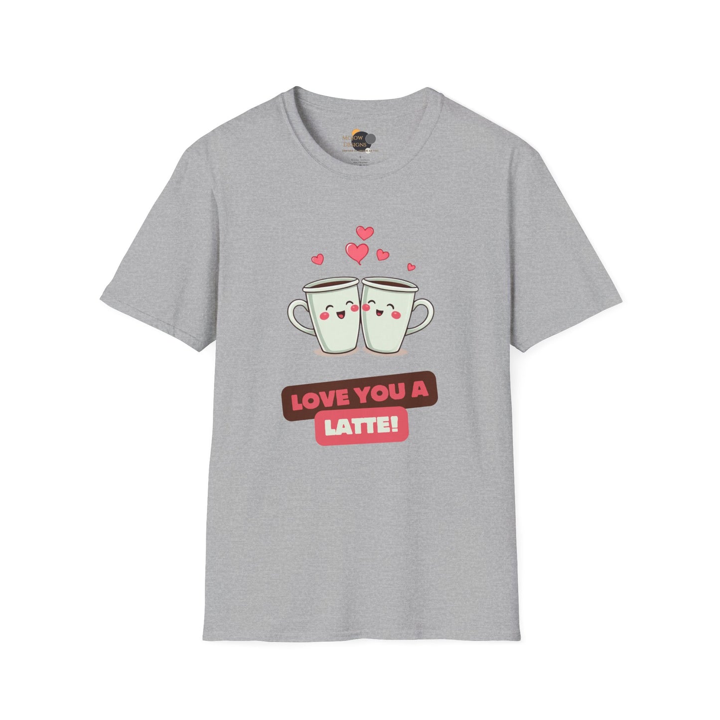 Love You a Latte Unisex T-Shirt, Cute Coffee Shirt, Valentine's Day Gift, Coffee Lover Tee, Fun Graphic Tee