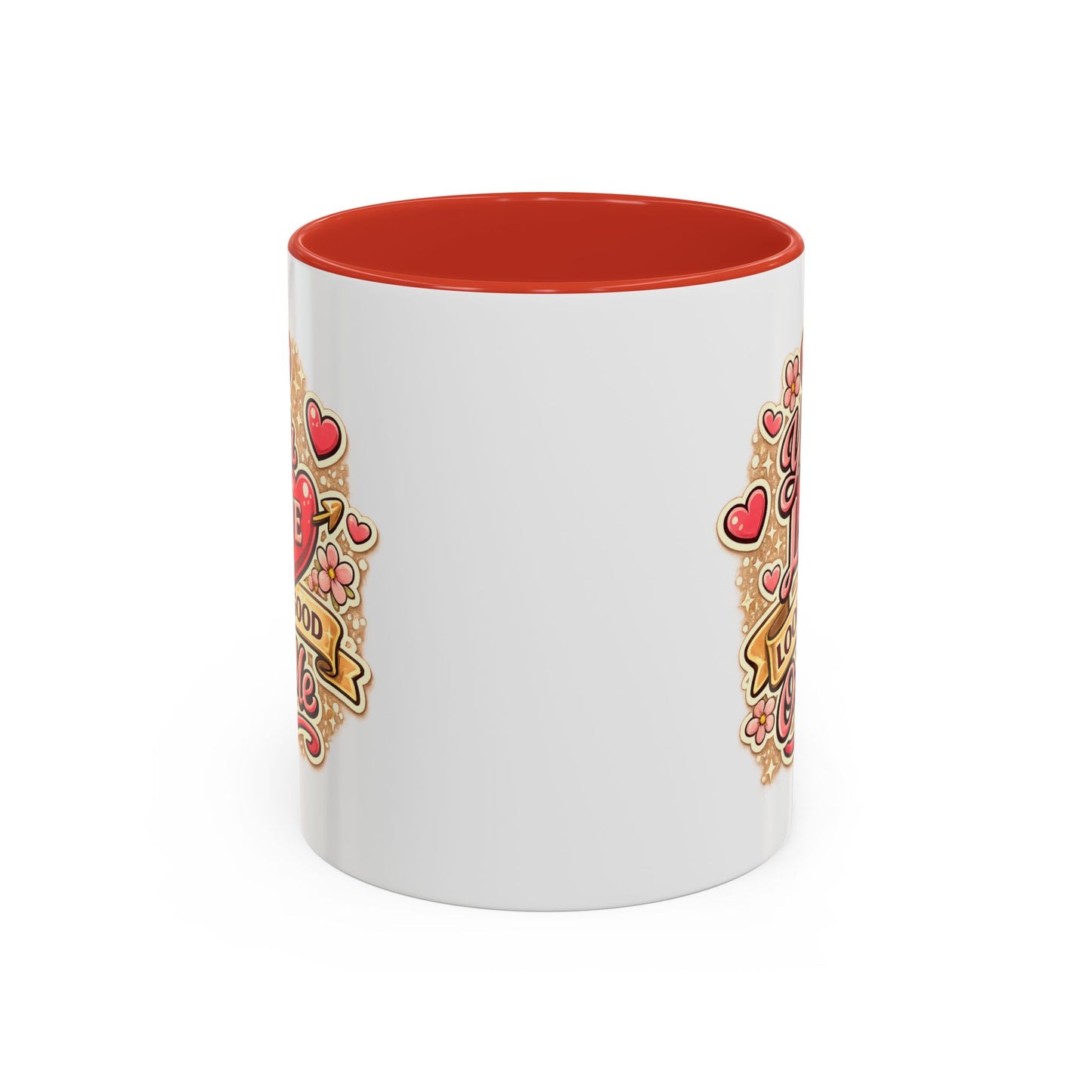 Coffee Mug — "Your Love Looks Good On Me" Valentine Heart Accent Mug