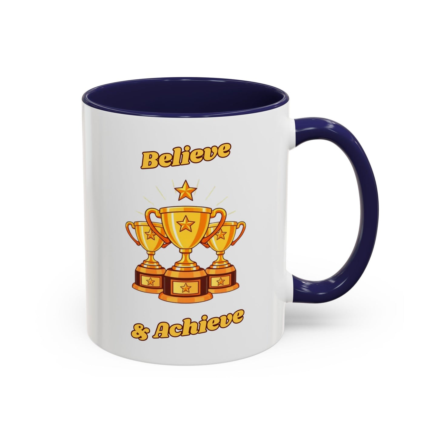 Award-Winning Coffee Mug, Believe & Achieve Cup, Motivational Gift for Winners, Sports, Achievements, Graduation