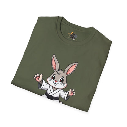 Every Bunny Was Kung-Fu Fighting T-Shirt, Unisex Martial Arts Tee, Funny Animal Shirt, Easter Apparel, Gift for Kids and Adults, Spring Time