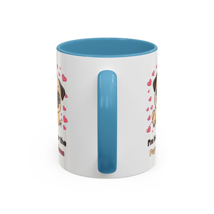 Cute Pug Accent Coffee Mug | Perfect Gift for Dog Lovers, Valentine's Day, Pet Owners, Home Decor, Funny Mug