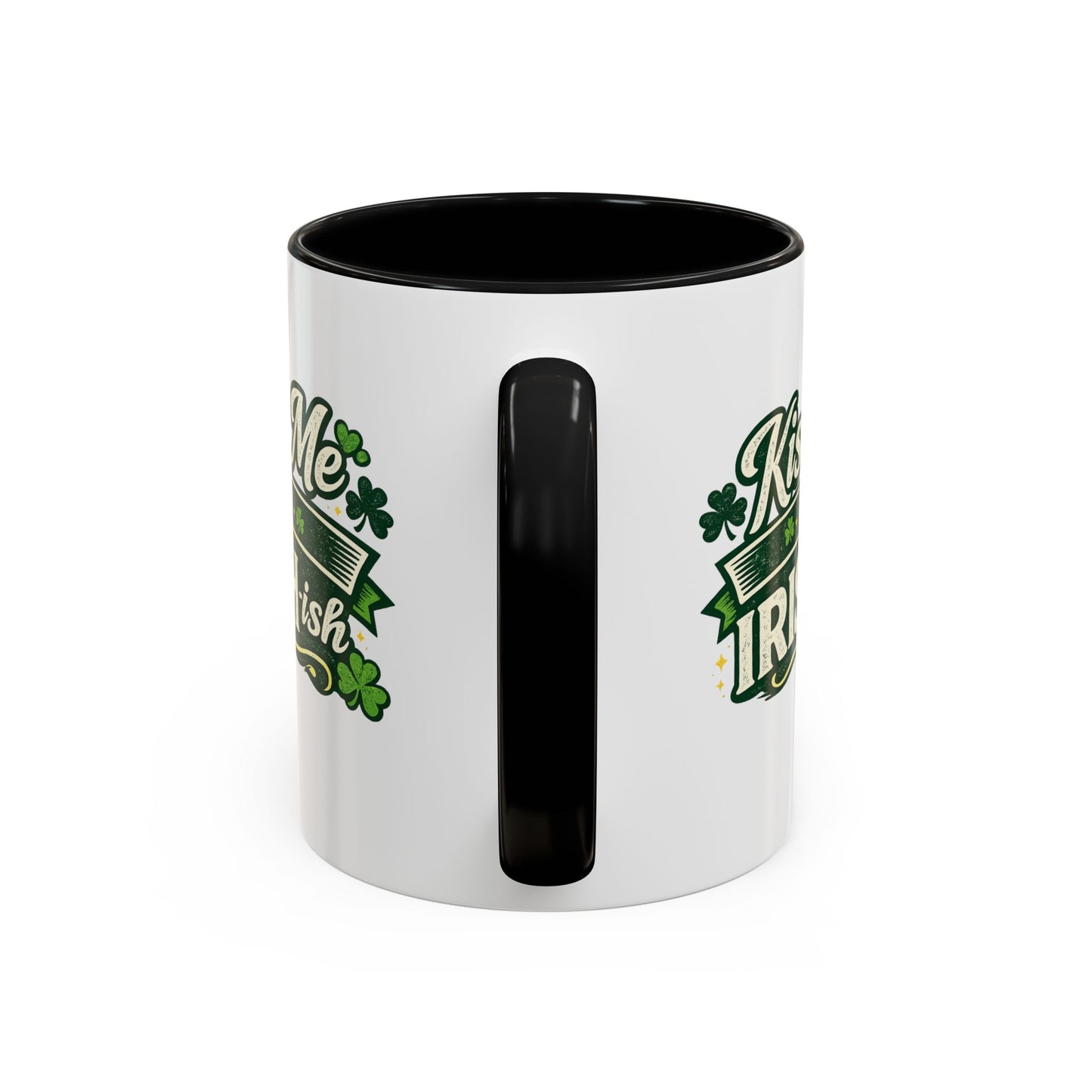 Kiss Me I’m Irish-ish Accent Coffee Mug — St. Patrick’s Day Shamrock Gift