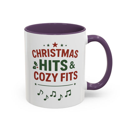 Christmas Hits & Cozy Fits Coffee Mug — Holiday Music & Cozy Outfit Gift