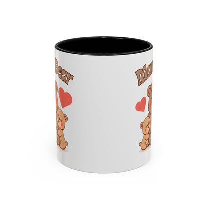 Mama Bear Accent Coffee Mug – Perfect Gift for Moms, Cute Bear Design, Tea or Coffee Lover, Mother’s Day, Birthday, Baby Shower