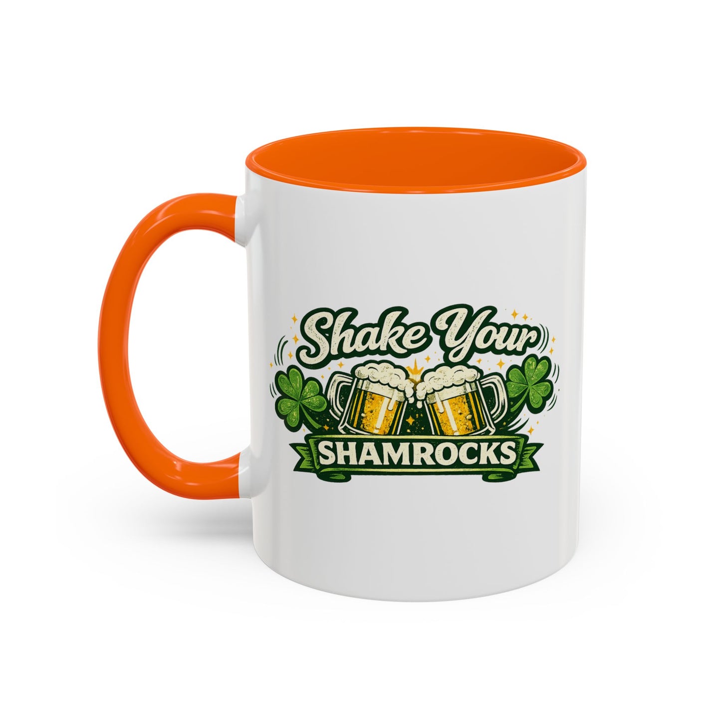 Shake Your Shamrocks Coffee Mug — St. Patrick's Day Beer & Shamrock Accent Mug