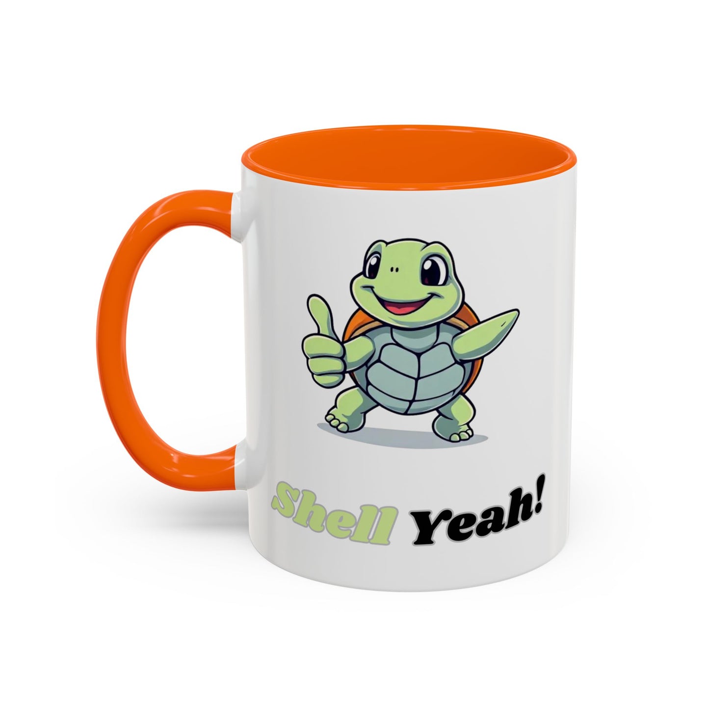 Cheerful Coffee Mug, Shell Yeah! Turtle Mug, Fun Gift for Kids, Cute Kitchen Decor, Positive Vibe Cup, Animal Lover Gift