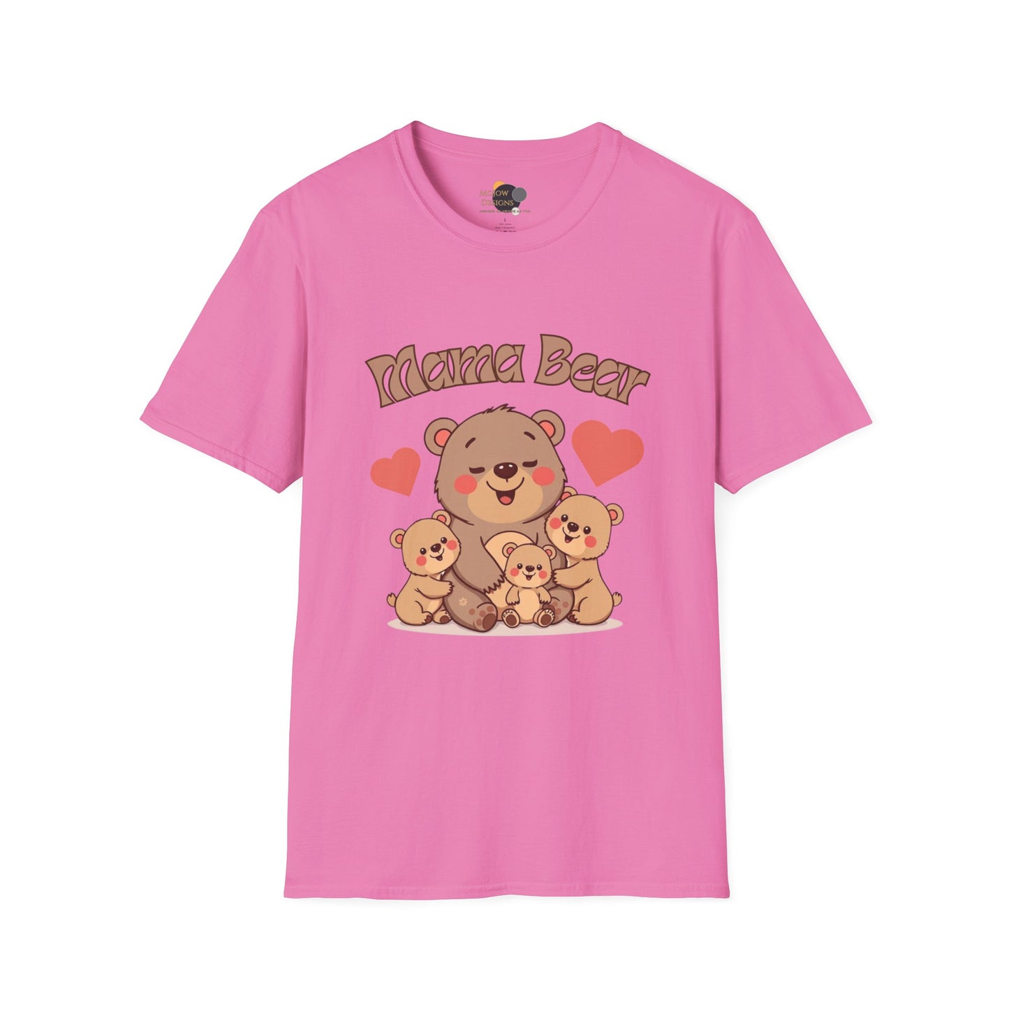 Mama Bear Family T-Shirt - Cute Graphic Tee for Moms, Perfect Gift for Mother's Day, Family Gatherings, Birthdays, Animal Lovers
