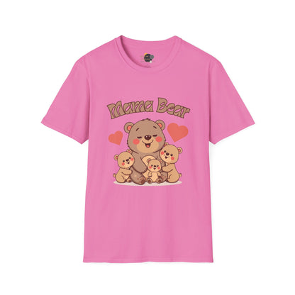 Mama Bear Family T-Shirt - Cute Graphic Tee for Moms, Perfect Gift for Mother's Day, Family Gatherings, Birthdays, Animal Lovers