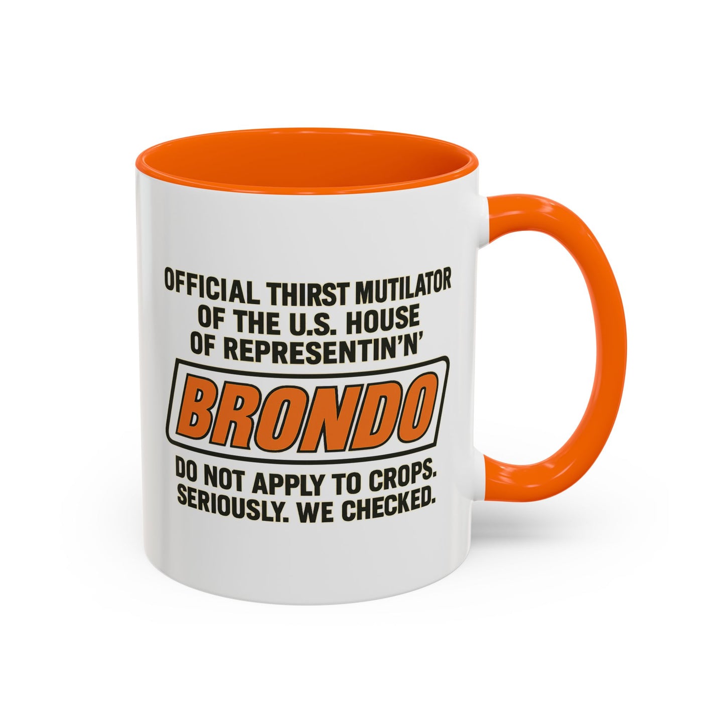 Brondo Accent Coffee Mug - Funny Gift for Coffee Lovers, Unique Office Mug, Gag Gift for Friends, Quirky Kitchenware, Novelty Drinkware