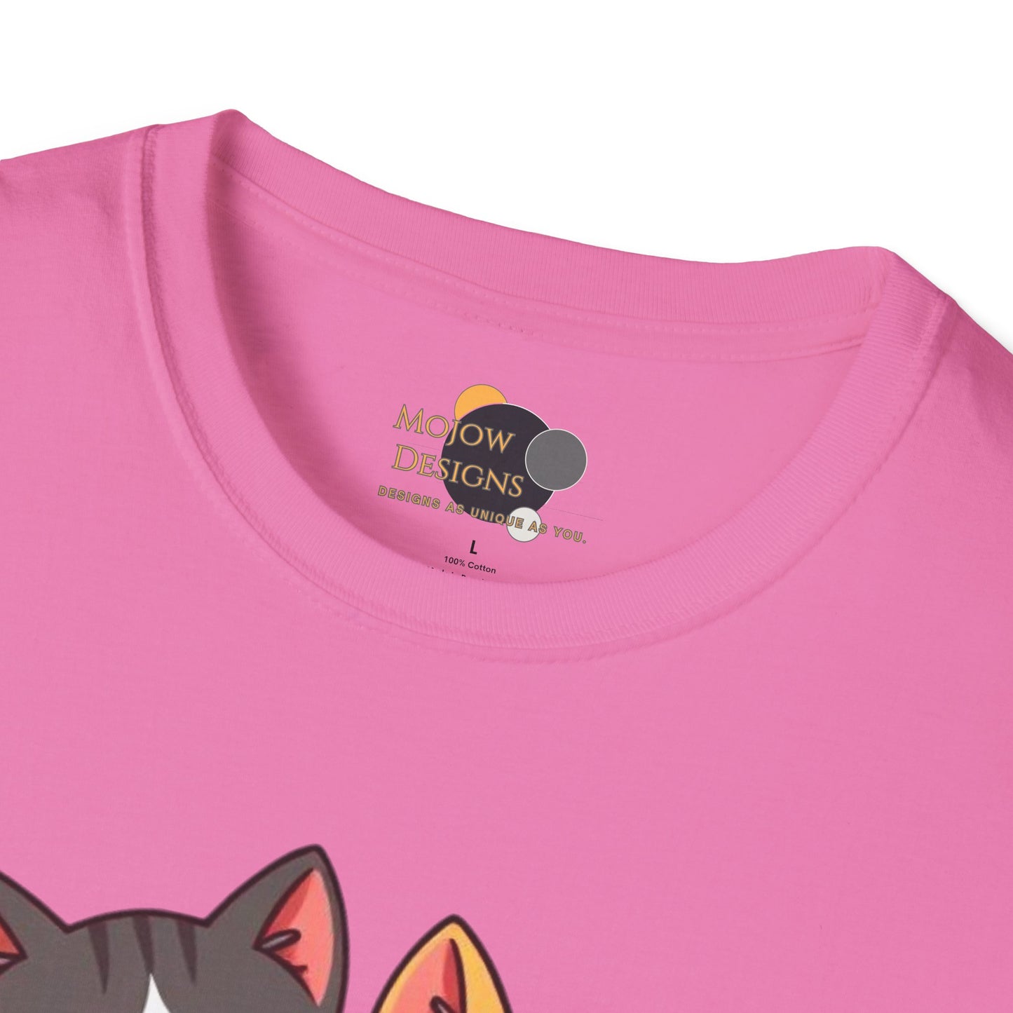 Cute Cat Noodle Lovers Unisex Softstyle T-Shirt, Pet Lover Gift, Casual Top, Fun Gift for Foodies, Anime Inspired Tee