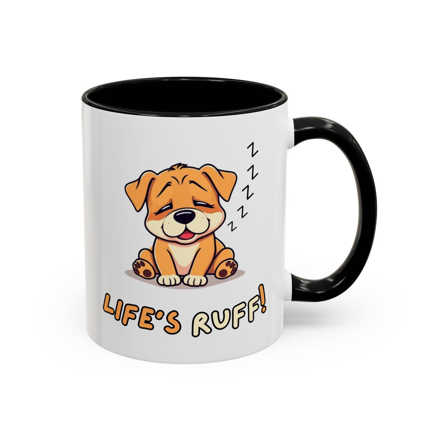 Dog Lover's Accent Coffee Mug | Cute Pet Gift | Perfect for Dog Owners | Life's Ruff Humor | Funny Coffee Cup | 11oz