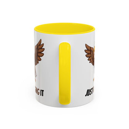 Just Winging It Coffee Mug - Fun Eagle Design, Motivational Mug, Perfect for Gifts, Coffee Lovers, Home Office, Quirky Drinkware