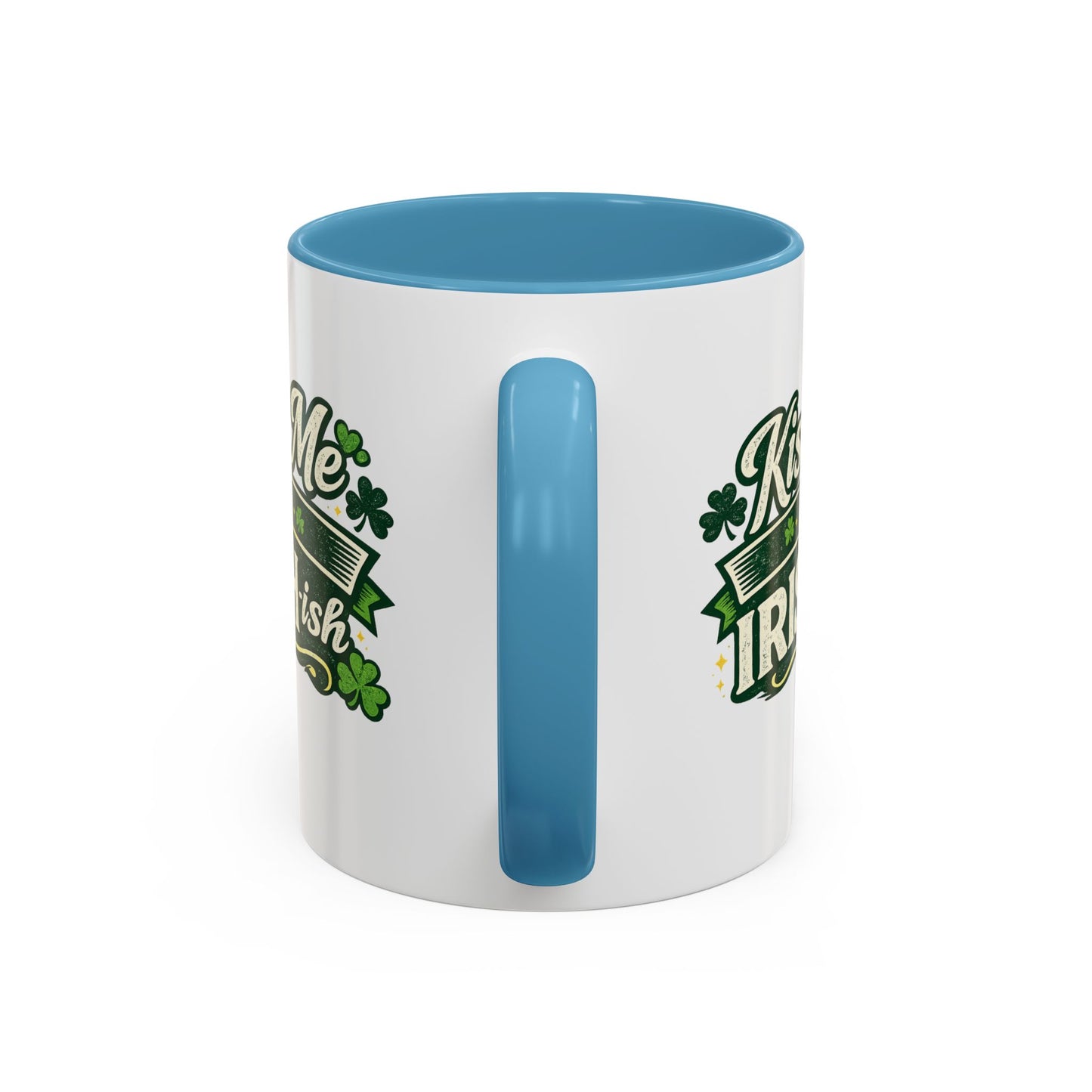 Kiss Me I’m Irish-ish Accent Coffee Mug — St. Patrick’s Day Shamrock Gift
