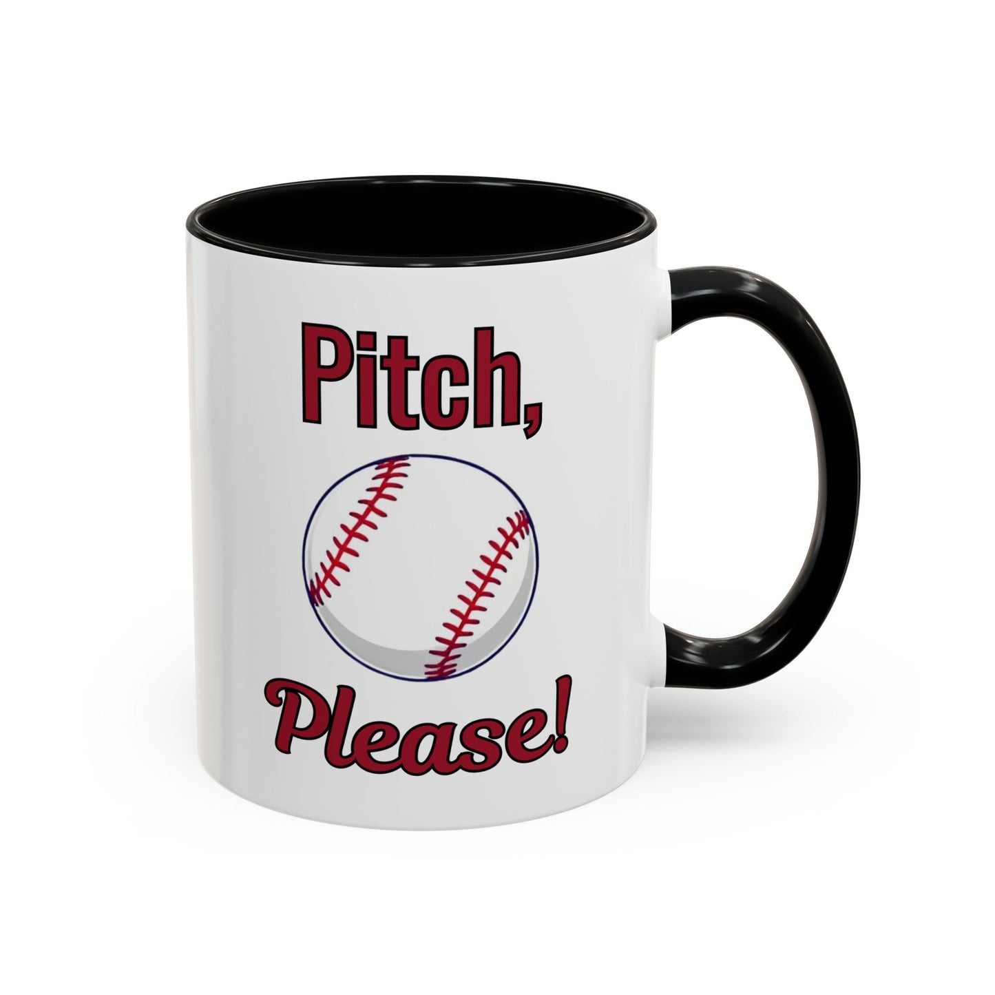 Baseball-Themed Coffee Mug, Pitch Please! Mug, Sporty Gift for Baseball Fans, Fun Drinks for Game Day, Unique Coffee Cup
