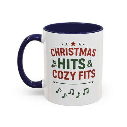 Christmas Hits & Cozy Fits Coffee Mug — Holiday Music & Cozy Outfit Gift