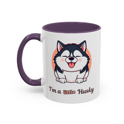 Cute Husky Accent Coffee Mug - Perfect Gift for Dog Lovers, Pet Owners, Birthdays, and Coffee Enthusiasts