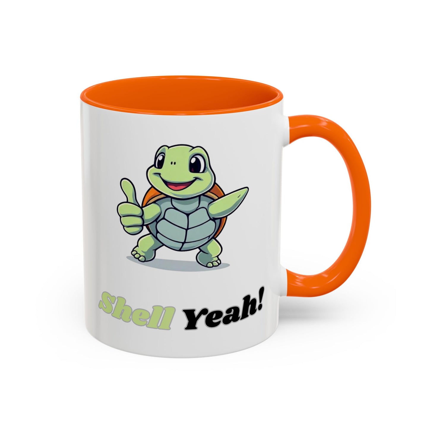 Cheerful Coffee Mug, Shell Yeah! Turtle Mug, Fun Gift for Kids, Cute Kitchen Decor, Positive Vibe Cup, Animal Lover Gift
